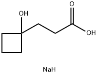 sodium 3-(1-hydroxycyclobutyl)propanoate Structural