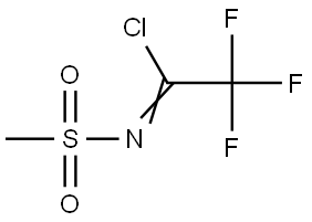 2,2,2-trifluoro-N-methanesulfonylethanecarbonimidoyl chloride Structural