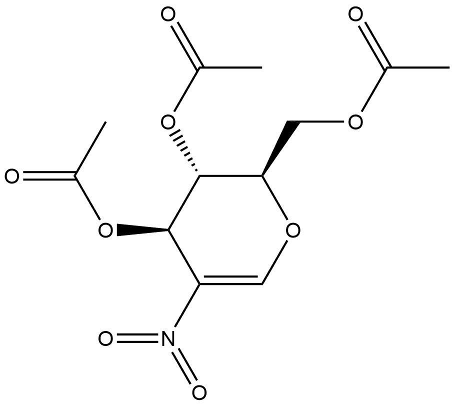 D-arabino-Hex-1-enitol, 1,5-anhydro-2-deoxy-2-nitro-, 3,4,6-triacetate Structural