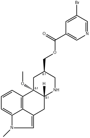 Ergoline-8-methanol, 10-methoxy-1-methyl-, 5-bromo-3-pyridinecarboxylate (ester), (8β)- (9CI) Structural