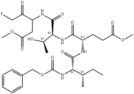 Z-Ile-Glu(OMe)-Thr-DL-Asp(OMe)-fluoromethylketone Structural