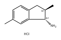 rac-(1R,2S)-2,6-dimethyl-2,3-dihydro-1H-inden-1-amine hydrochloride, trans Structural