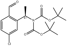 Imidodicarbonic acid, 2-[(1R)-1-(5-chloro-2-formylphenyl)ethyl]-, 1,3-bis(1,1-dimethylethyl) ester Structural