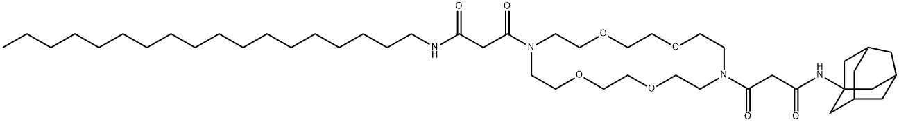 K22B1B5,  7-[(1-Adamantylcarbamoyl)acetyl]-16-[(octadecylcarbamoyl)acetyl]-1,4,10,13-tetraoxa-7,16-diazacyclooctadecane