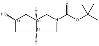 Cyclopenta[c]pyrrole-2(1H)-carboxylic acid, hexahydro-5-hydroxy-, 1,1-dimethylethyl ester, (3aα,5α,6aα) Structural