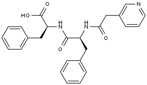 (S)-2-((S)-2-(2-(Pyridin-3-yl)acetamido)-3-phenylpropanamido)-3-phenylpropanoic acid Structural
