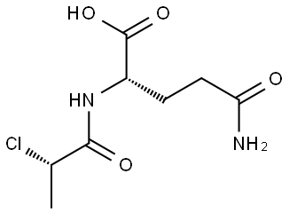 ((S)-2-chloropropanoyl)-L-glutamine Structural