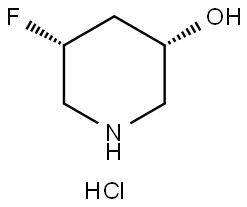 rac-(3R,5S)-5-fluoropiperidin-3-ol hydrochloride Structural