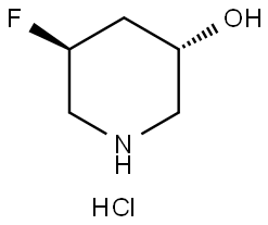 rac-(3R,5R)-5-fluoropiperidin-3-ol hydrochloride Structural