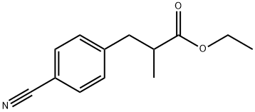 Benzenepropanoic acid, 4-cyano-α-methyl-, ethyl ester Structural