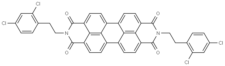 2,9-Bis(2,4-dichlorophenethyl)anthra[2,1,9-def:6,5,10-d'e'f']diisoquinoline-1,3,8,10(2H,9H)-tetraone Structural