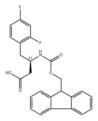 Fmoc-(R)-3-Amino-4-(2,4-Difluorophenyl)-butyric acid Structural