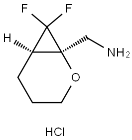 rac-[(1R,6R)-7,7-difluoro-2-oxabicyclo[4.1.0]heptan-1-yl]methanamine hydrochloride Structural