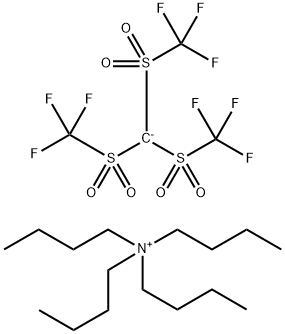 Tetra-n-butyl ammonium tris(trifluoromethyl sulfonyl) methide Structural