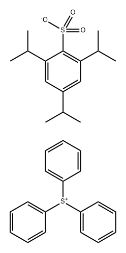 Sulfonium,triphenyl-,2,4,6-tris(1-methylethyl)benzenesulfonate(1:1) Structural