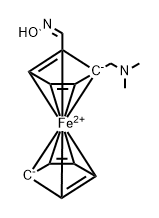 Ferrocene, 1-[(dimethylamino)methyl]-2-[(hydroxyimino)methyl]- Structural