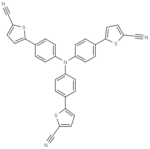 5,5',5''-(Nitrilotris(benzene-4,1-diyl))tris(thiophene-2-carbonitrile) Structural