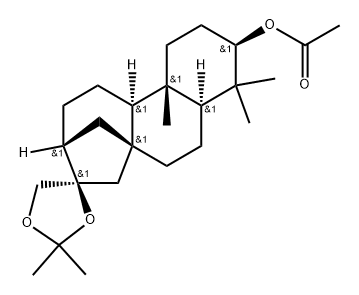 Kaurane-3α,16,17-triol, cyclic 16,17-acetal with acetone, acetate, (-)- (8CI) Structural