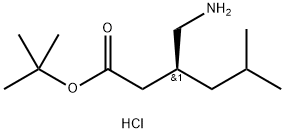 Hexanoic acid, 3-(aminomethyl)-5-methyl-, 1,1-dimethylethyl ester, hydrochloride (1:1), (3S)- Structural
