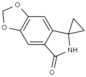 Spiro[[1,3]dioxolo[4,5-f]isoindole-5,1'-cyclopropan]-7(6H)-one Structural