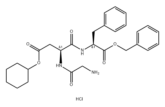 L-Phenylalanine, glycyl-L-a-aspartyl-, 2-cyclohexyl 3-(phenylmethyl) ester, monohydrochloride Structural