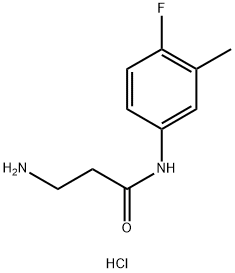 N~1~-(4-fluoro-3-methylphenyl)-beta-alaninamide hydrochloride Structural