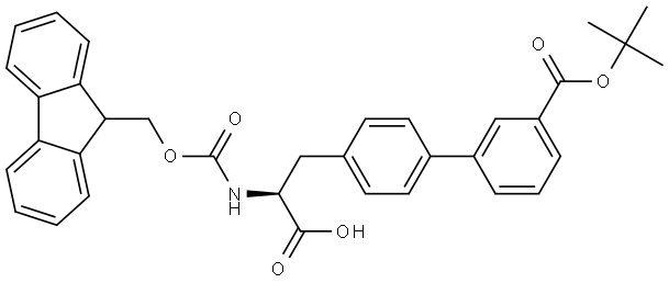 Fmoc-(S)-3-(3-(tert-butoxycarbonyl)biphenyl-4-yl)-alanine Structural