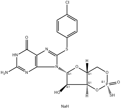 Sp-8-pCPT-cyclic GMPS Sodium Structural