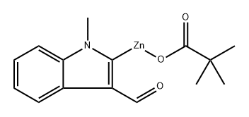 (3-Formyl-1-methyl-1H-indol-2-yl) zinc pivalate (1.00 mmol/g) Structural