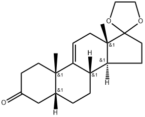 Androst-9(11)-ene-3,17-dione, cyclic 17-(1,2-ethanediyl acetal), (5β)- Structural