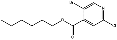 hexyl 5-bromo-2-chloroisonicotinate Structural