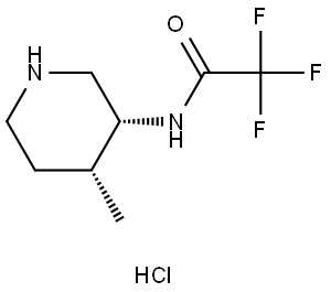 rac-2,2,2-trifluoro-n-[(3r,4r)-4-methylpiperidin-3-yl]acetamide hydrochloride Structural