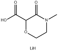 lithium(1+) ion 4-methyl-3-oxomorpholine-2-carboxylate Structural