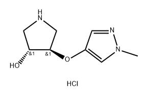 rac-(3R,4R)-4-[(1-methyl-1H-pyrazol-4-yl)oxy]pyrrolidin-3-ol dihydrochloride Structural