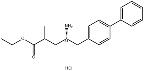 [1,1′-Biphenyl]-4-pentanoic acid, γ-amino-α-methyl-, ethyl ester, hydrochloride (1:1), (γS)- Structural