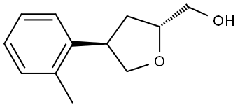 [(2R,4R)-4-(2-Methylphenyl)oxolan-2-yl]methanol Structural
