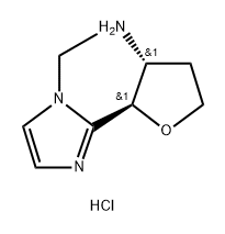 rac-(2R,3R)-2-(1-ethyl-1H-imidazol-2-yl)oxolan-3-amine dihydrochloride Structural