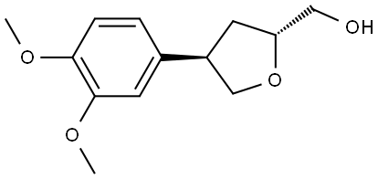 [(2R,4R)-4-(3,4-Dimethoxyphenyl)oxolan-2-yl]methanol Structural