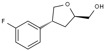 [(2R,4R)-4-(3-Fluorophenyl)oxolan-2-yl]methanol Structural