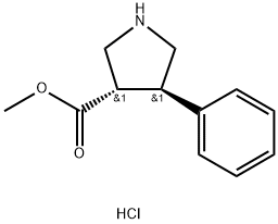 Rac-methyl (3R,4S)-4-phenylpyrrolidine-3-carboxylate hydrochloride Structural