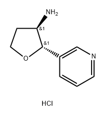 rac-(2R,3S)-2-(pyridin-3-yl)oxolan-3-amine dihydrochloride, trans Structural