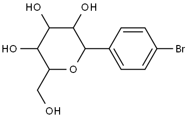 2-(4-Bromophenyl)-6-(hydroxymethyl)tetrahydro-2H-pyran-3,4,5-triol Structural