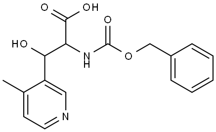 2-{[(Benzyloxy)carbonyl]amino}-3-hydroxy-3-(4-methylpyridin-3-yl)propanoic acid Structural