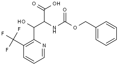 2-{[(Benzyloxy)carbonyl]amino}-3-hydroxy-3-[3-(trifluoromethyl)pyridin-2-yl]propanoic acid Structural