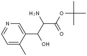 tert-Butyl 2-amino-3-hydroxy-3-(4-methylpyridin-3-yl)propanoate Structural