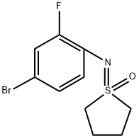 Benzenamine, 4-bromo-2-fluoro-N-(tetrahydro-1-oxido-1-thienylidene)- Structural