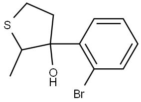 3-(2-Bromophenyl)-2-methylthiolan-3-ol Structural