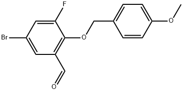 Benzaldehyde, 5-bromo-3-fluoro-2-[(4-methoxyphenyl)methoxy]- Structural