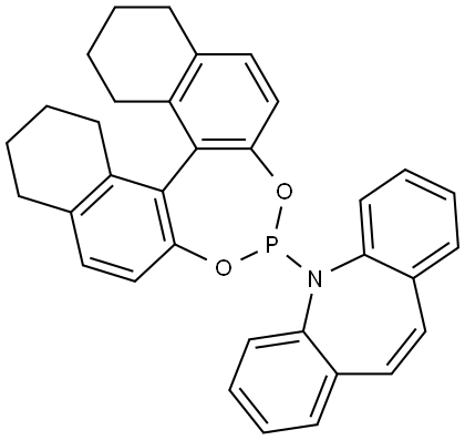 5H-Dibenz[b,f]azepine, 5-[(11bR)-8,9,10,11,12,13,14,15-octahydrodinaphtho[2,1-d:1′,2′-f][1,3,2]dioxaphosphepin-4-yl]- Structural