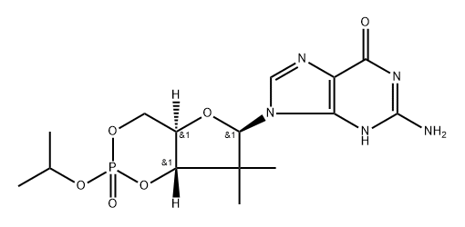 Guanosine, 2′-deoxy-2′,2′-dimethyl-, cyclic 3′,5′-(1-methylethyl phosphate) Structural